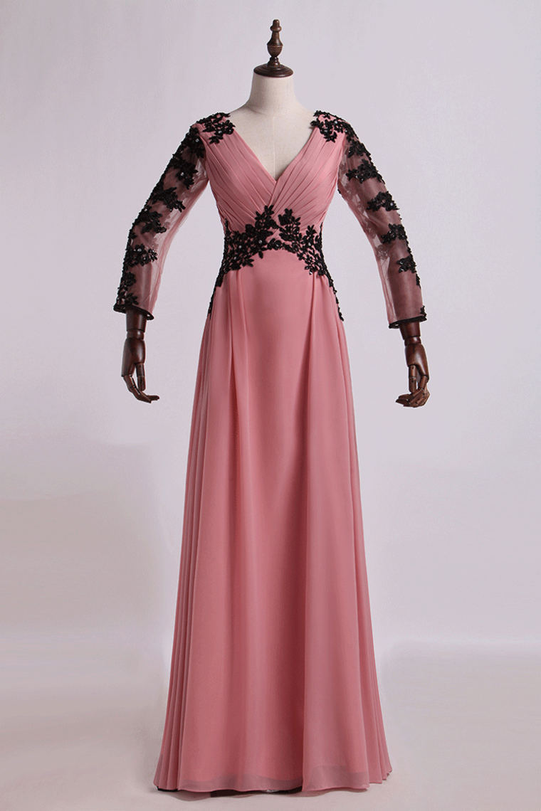 Pink Chiffon Mother of the Bride Dresses