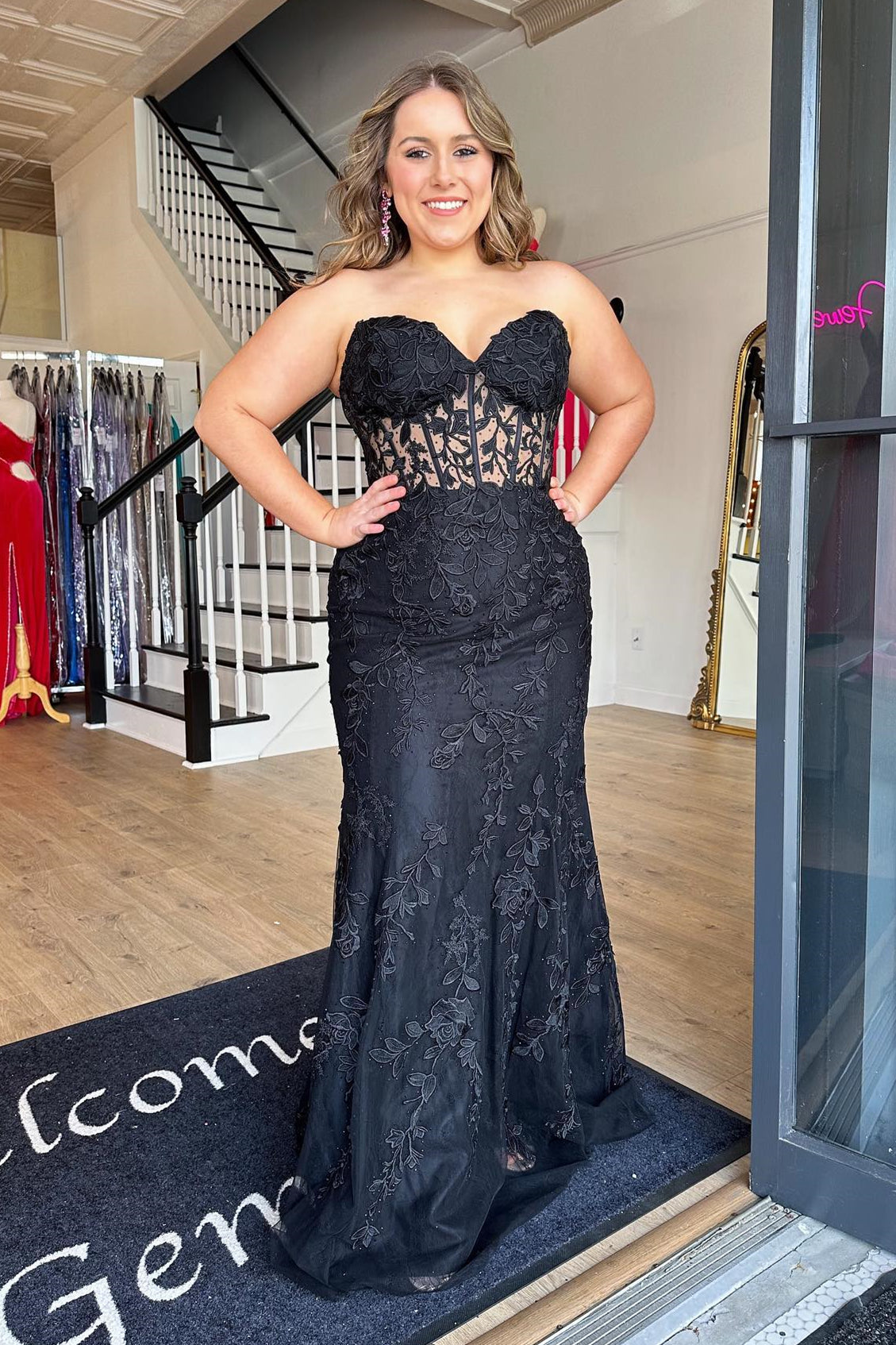 Black Fitted Prom Dress UK