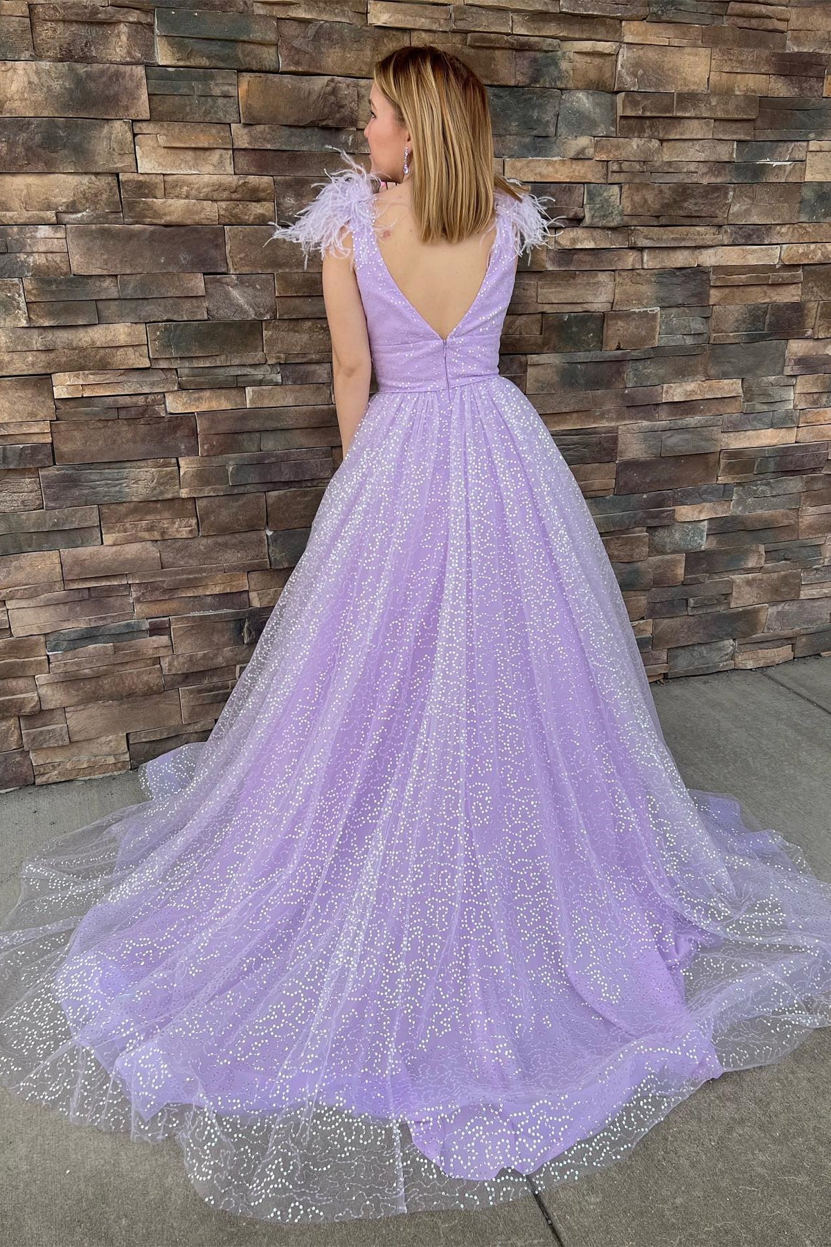 Lavender empire hotsell waist dress